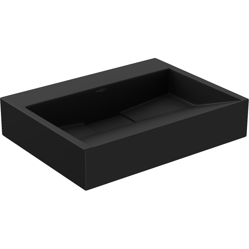 Mexen Ava conglomerate countertop washbasin W/O 50 x 38 cm, Black - 23015070