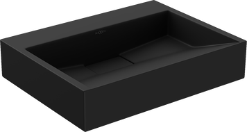 Mexen Ava conglomerate countertop washbasin W/O 50 x 38 cm, Black - 23015070