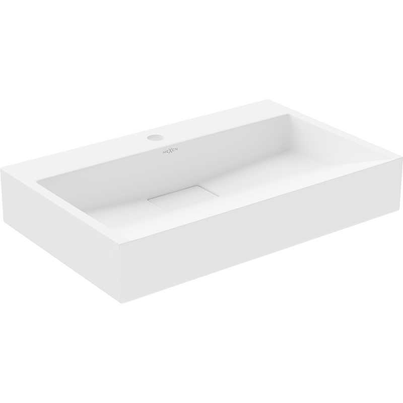 Mexen Ava conglomerate countertop washbasin 1-Hole 60 x 38 cm, white - 23016001