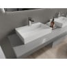 Mexen Ava countertop washbasin made of conglomerate 1/O 60 x 38 cm, white - 23016001