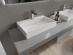 Mexen Ava conglomerate countertop washbasin 1-Hole 60 x 38 cm, white - 23016001