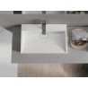 Mexen Ava countertop washbasin made of conglomerate 1/O 60 x 38 cm, white - 23016001