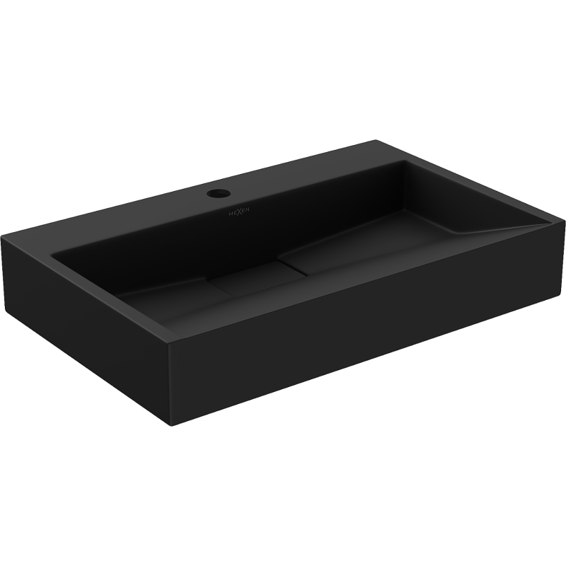 Mexen Ava countertop sink made of conglomerate 1/O 60 x 38 cm, black - 23016071