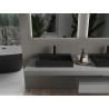 Mexen Ava countertop sink made of conglomerate 1/O 60 x 38 cm, black - 23016071