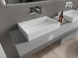 Mexen Ava conglomerate countertop washbasin W/O 60 x 38 cm, white - 23016000