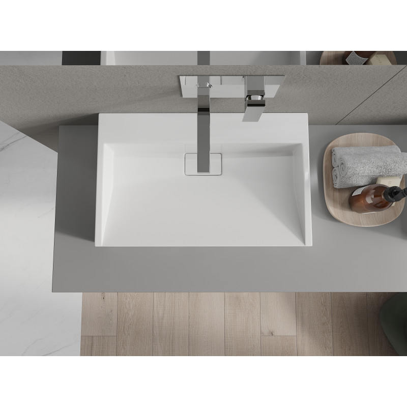 Mexen Ava countertop washbasin made of composite B/O 60 x 38 cm, white - 23016000