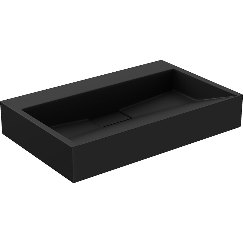 Mexen Ava conglomerate countertop washbasin W/O 60 x 38 cm, Black - 23016070