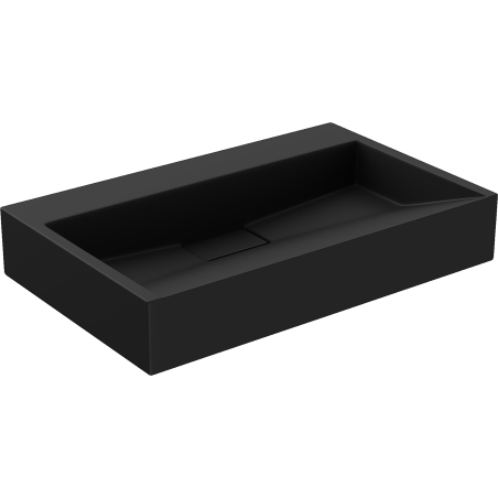 Mexen Ava conglomerate countertop washbasin W/O 60 x 38 cm, Black - 23016070