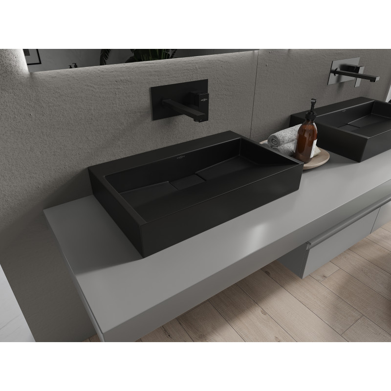 Mexen Ava countertop basin made of composite B/O 60 x 38 cm, black - 23016070