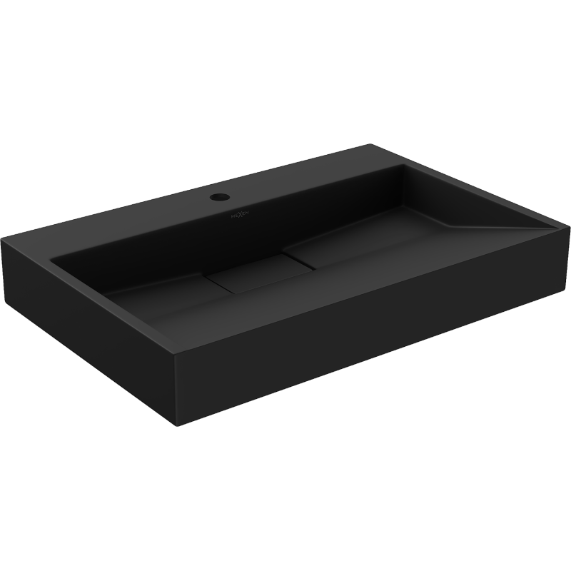 Mexen Ava countertop basin made of conglomerate 1/O 70 x 46 cm, black - 23017071