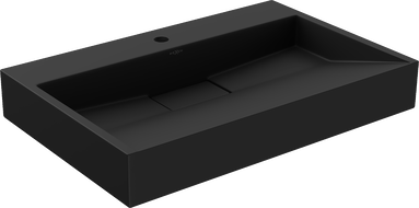Mexen Ava conglomerate countertop washbasin 1-Hole 70 x 46 cm, Black - 23017071