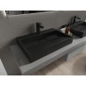 Mexen Ava countertop washbasin made of conglomerate 1/O 70 x 46 cm, black - 23017071