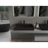 Mexen Ava conglomerate countertop washbasin 1-Hole 70 x 46 cm, Black - 23017071