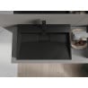 Mexen Ava countertop basin made of conglomerate 1/O 70 x 46 cm, black - 23017071