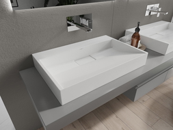 Mexen Ava conglomerate countertop washbasin W/O 70 x 46 cm, white - 23017000
