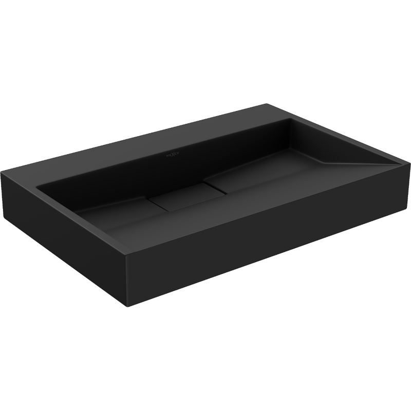 Mexen Ava countertop wash basin made of compound B/O 70 x 46 cm, black - 23017070