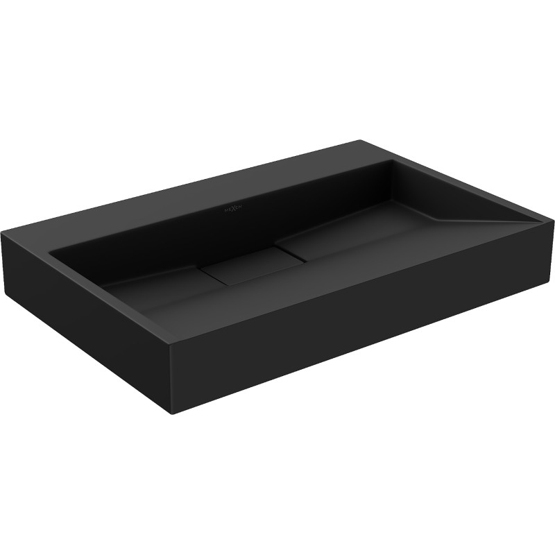 Mexen Ava countertop washbasin made of composite B/O 70 x 46 cm, black - 23017070
