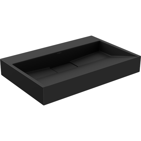 Mexen Ava countertop wash basin made of compound B/O 70 x 46 cm, black - 23017070