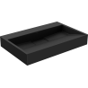 Mexen Ava countertop wash basin made of compound B/O 70 x 46 cm, black - 23017070