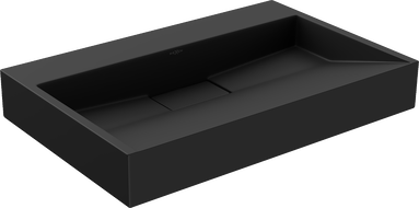 Mexen Ava countertop wash basin made of compound B/O 70 x 46 cm, black - 23017070