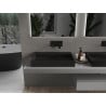 Mexen Ava countertop basin made of conglomerate B/O 70 x 46 cm, black - 23017070