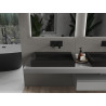Mexen Ava countertop wash basin made of compound B/O 70 x 46 cm, black - 23017070