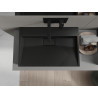 Mexen Ava countertop wash basin made of compound B/O 70 x 46 cm, black - 23017070
