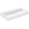 Mexen Ava conglomerate countertop washbasin 1-Hole 80 x 46 cm, white - 23018001