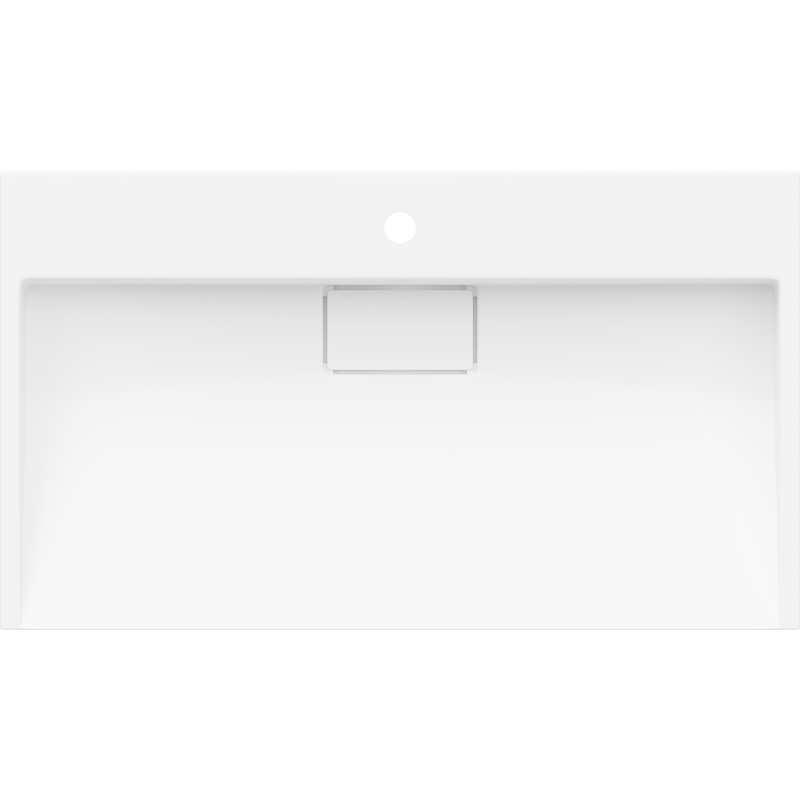 Mexen Ava countertop basin made of conglomerate 1/O 80 x 46 cm, white - 23018001