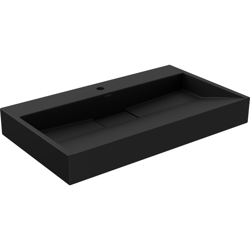 Mexen Ava countertop sink made of conglomerate 1/O 80 x 46 cm, black - 23018071
