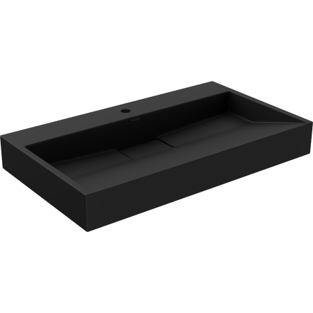 Mexen Ava countertop sink made of conglomerate 1/O 80 x 46 cm, black - 23018071