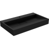 Mexen Ava countertop washbasin made of conglomerate 1/O 80 x 46 cm, black - 23018071