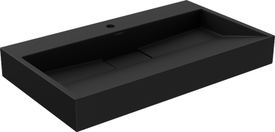 Mexen Ava conglomerate countertop washbasin 1-Hole 80 x 46 cm, Black - 23018071