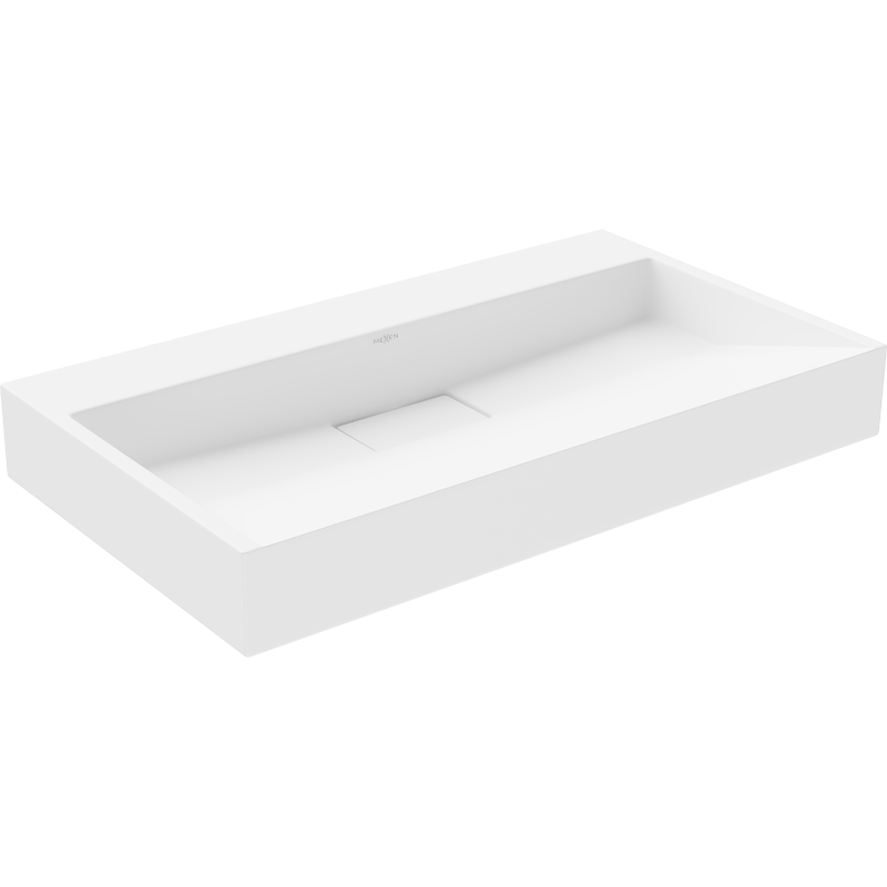 Mexen Ava conglomerate countertop washbasin W/O 80 x 46 cm, white - 23018000