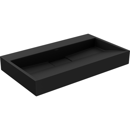 Mexen Ava countertop washbasin made of conglomerate B/O 80 x 46 cm, black - 23018070