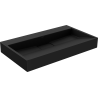 Mexen Ava conglomerate countertop washbasin W/O 80 x 46 cm, Black - 23018070