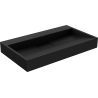 Mexen Ava countertop washbasin made of conglomerate B/O 80 x 46 cm, black - 23018070