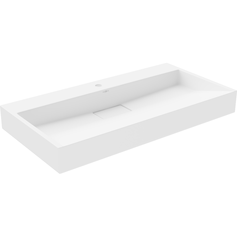 Mexen Ava countertop washbasin made of conglomerate 1/O 90 x 46 cm, white - 23019001