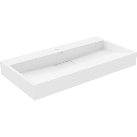 Mexen Ava conglomerate countertop washbasin 1-Hole 90 x 46 cm, white - 23019001