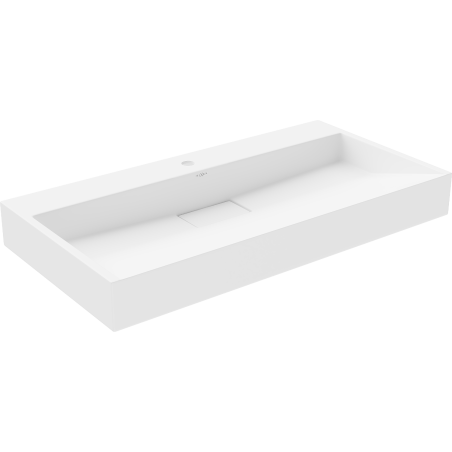 Mexen Ava countertop washbasin made of conglomerate 1/O 90 x 46 cm, white - 23019001