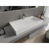 Mexen Ava conglomerate countertop washbasin 1-Hole 90 x 46 cm, white - 23019001