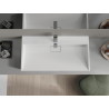 Mexen Ava countertop washbasin made of conglomerate 1/O 90 x 46 cm, white - 23019001