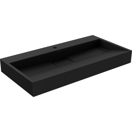 Mexen Ava countertop basin made of conglomerate 1/O 90 x 46 cm, black - 23019071
