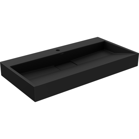 Mexen Ava countertop washbasin made of conglomerate 1/O 90 x 46 cm, black - 23019071