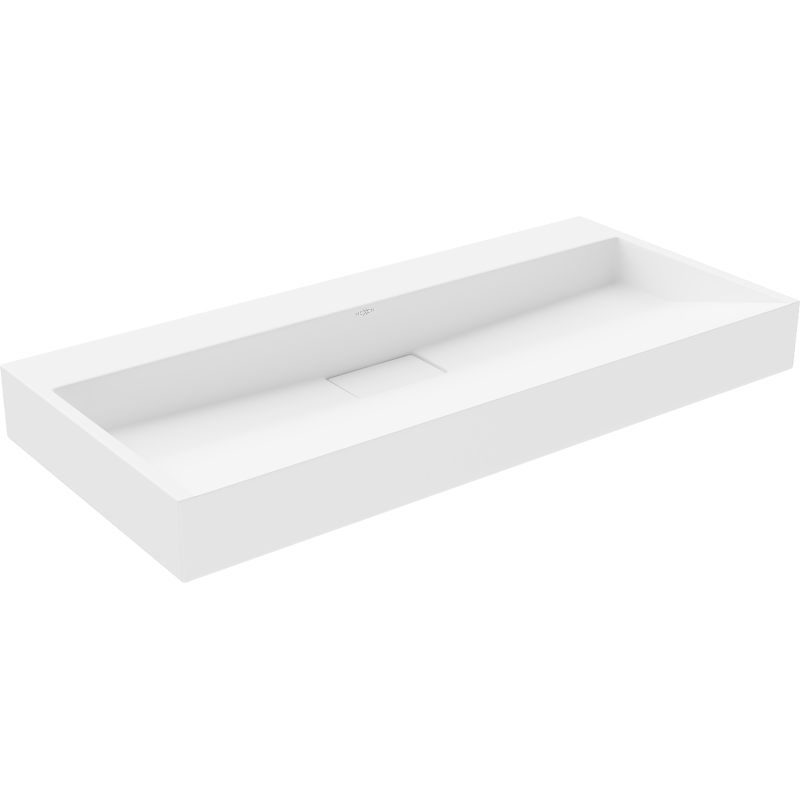 Mexen Ava conglomerate countertop washbasin W/O 100 x 46 cm, white - 23011000