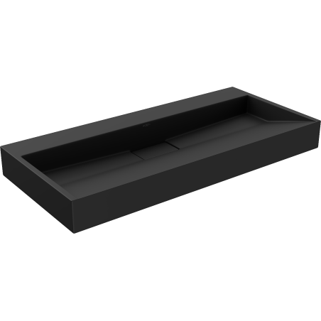 Mexen Ava countertop basin made of conglomerate B/O 100 x 46 cm, black - 23011070