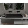 Mexen Ava countertop washbasin made of B/O conglomerate 100 x 46 cm, black - 23011070