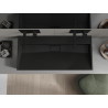 Mexen Ava countertop washbasin made of B/O conglomerate 100 x 46 cm, black - 23011070