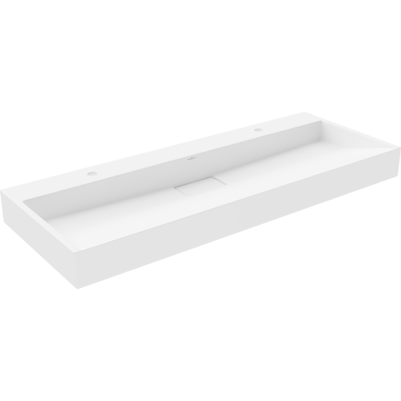 Mexen Ava countertop sink made of conglomerate 2/O 120 x 46 cm, white - 23011202
