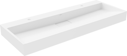 Mexen Ava countertop washbasin from conglomerate 2/O 120 x 46 cm, white - 23011202